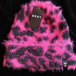 DKNY Pink & Black Women’s Beanie